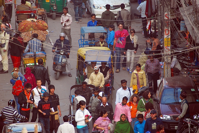 Indie0659.JPG - Codzienny zgiełk i hałas Delhi. (Zdjęcie: Laura i Astronom)