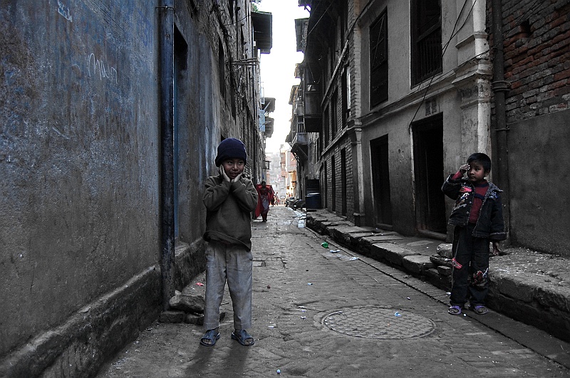 05.Kathmandu_i_okolice_DSC_0534.JPG - Wąskie uliczki Kathmandu. (Zdjęcie: Bartek)