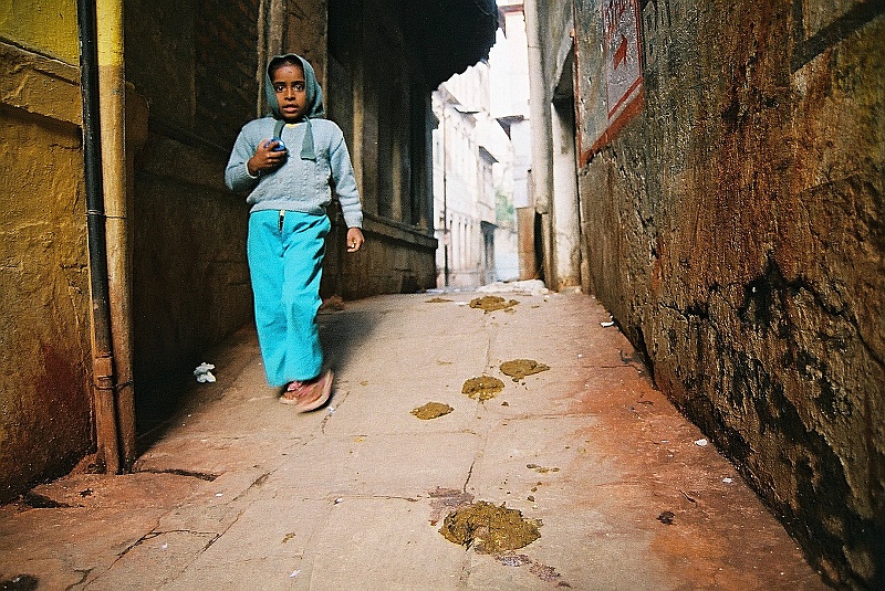 Indie0117.JPG - Spacerując po Varanasi należy bacznie spoglądać pod nogi. (Zdjęcie: Laura i Astronom)