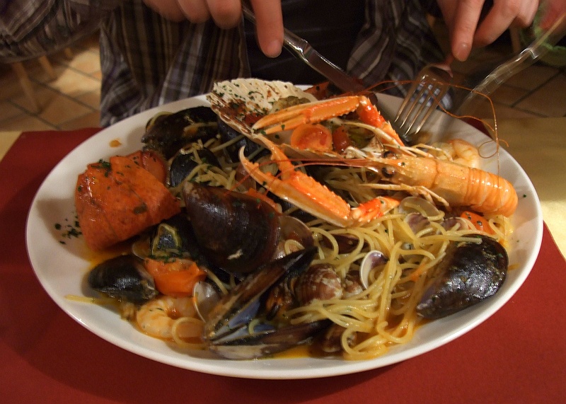 DSCF1478.JPG - Spagetti a'la Vongole, dzięki temu daniu prawdopodobnie Marek będzie wspominał wyjazd jeszcze milej.