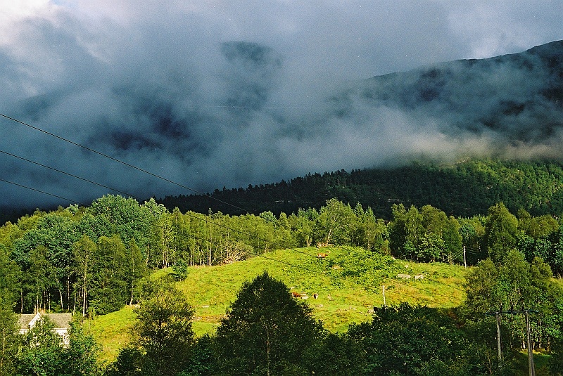 F1010011.JPG - Kolejny zapierający dech widoczek. Albo, innymi słowy, norweska nużąca codzienność... :) (Zdjęcie - Rafał).